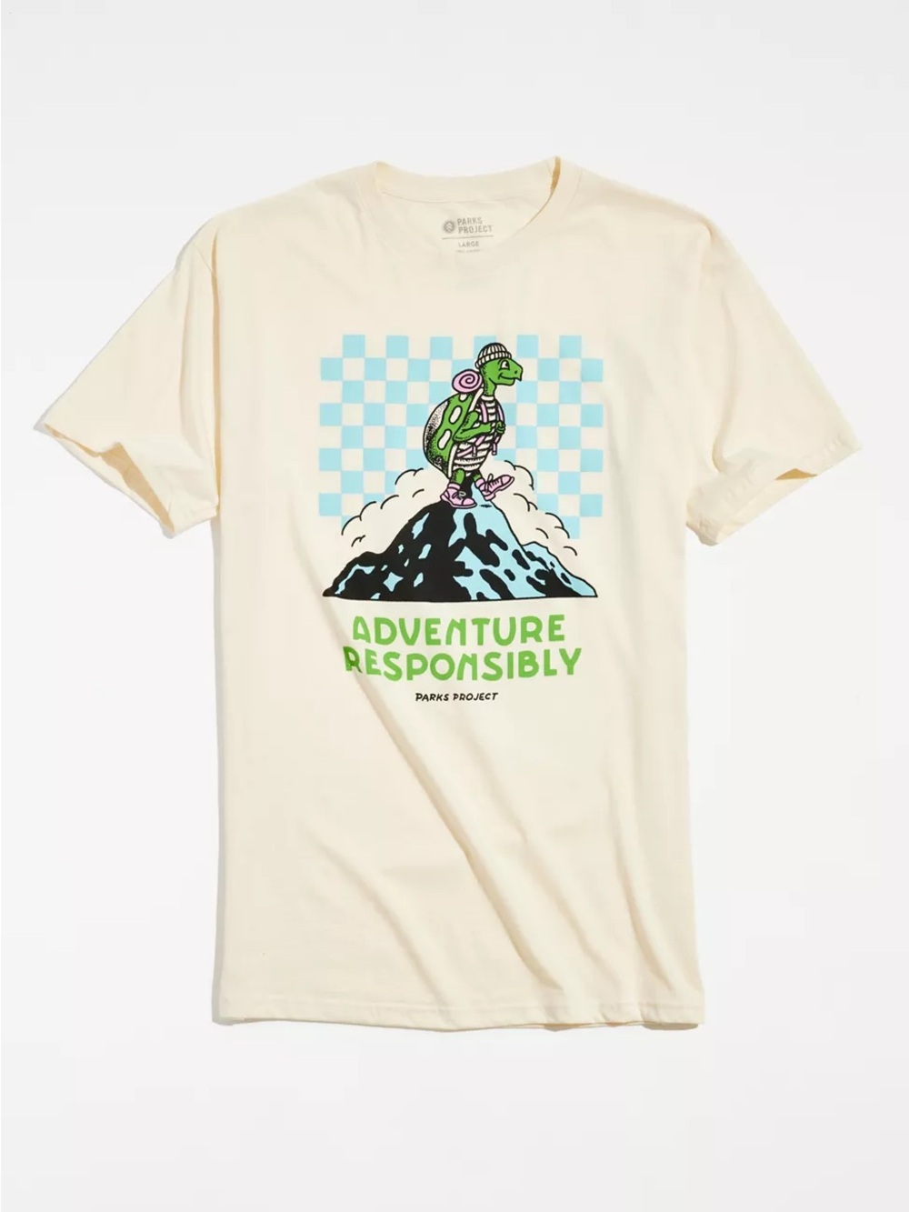 Parks Project T Shirt Adventure Responsibly Short Sleeve T Shirt, Large, NWT🐢